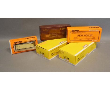 A Brawa Diesel Locomotive V100 HO Scale within original box, together with another similar, 2 Bemo H0 scale models within ori