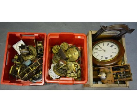 A Collection of Clock Parts to include movements, faces and spare parts 