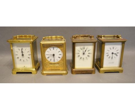A 19th Century Gorge Cased Carriage Clock, together with three other brass cased carriage clocks 