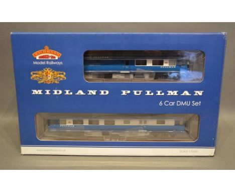 A Bachmann Model Railways Midland Pullman 6 Car DMU Set number 31-255DC, Nanking blue, within original box 