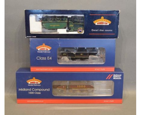 A Bachmann OO Gauge Midland Compound Thousand Class Locomotive, National Railway Museum edition, together with two other simi