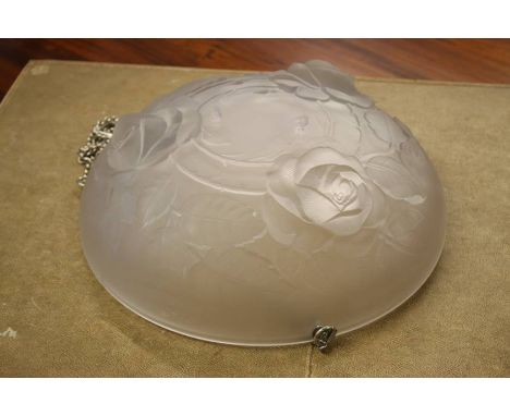 A Joblings pressed glass light shade