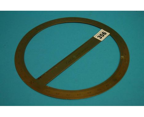 A Gail of Newcastle Upon Tyne brass protractor