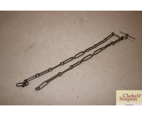 A silver watch chain, approx. 35gms