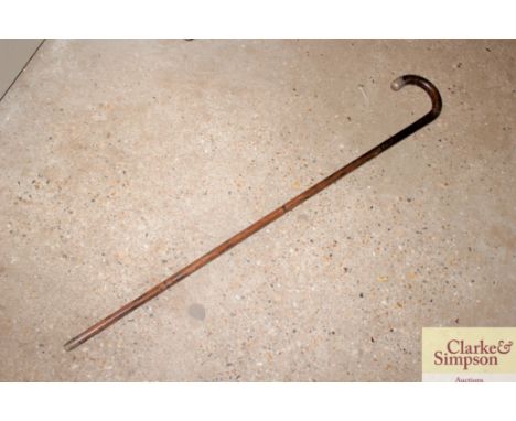 A silver mounted walking stick
