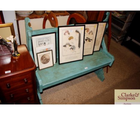 A small painted bench 