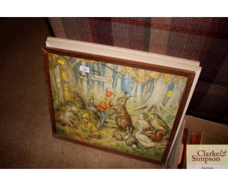 Two Jack Vettriano prints; and a Margaret Tarrant nursery print