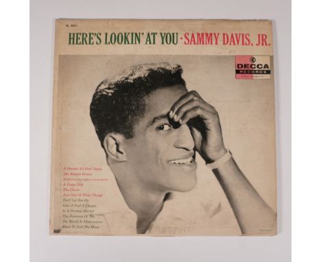 This is a vintage vinyl LP record of Sammy Davis, Jr.'s album Here's Lookin' At You, released by Decca Records, catalog numbe