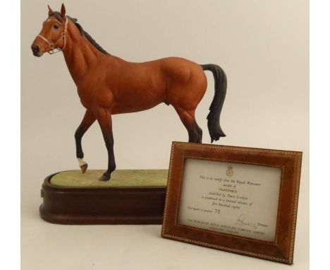 A Royal Worcester model, of Nijinsky, modelled by Doris Lindner, number 72, with plinth and certificate&nbsp;