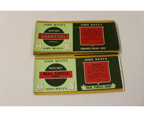 A quantity of John West vintage labels 