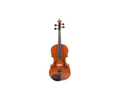 A Hidersine Piacenza 1 viola, made in China, with two-piece flamed maple back and ribs, carved spruce top, light amber varnis