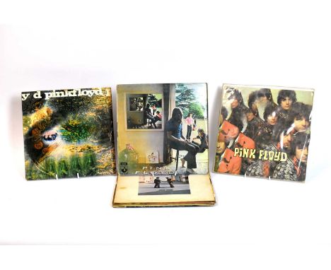 4 Pink Floyd LPs; together with 2 Rolling Stones LPs; and 2 Jimi Hendrix LPs. (8)