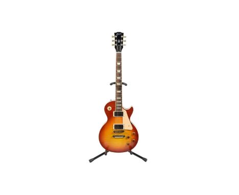 A 2010 Gibson Nashville Les Paul Classic with bound headstock and crown inlay, flamed maple top with cherry sunburst finish, 