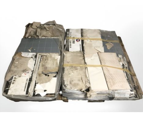 A large quantity of ceramic floor tiles (two pallets) 