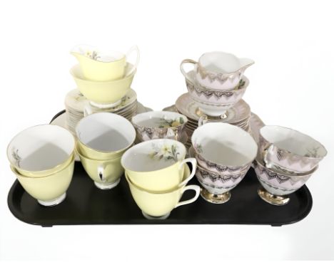 A twenty one piece Royal Albert porcelain tea service and a further twenty piece Imperial part tea service.