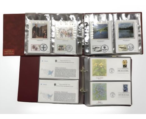 Two albums of First Day Covers of British and American subject matter.