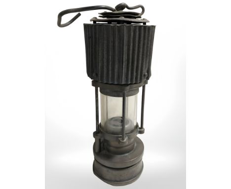 A Patterson Lamps Felling on Tyne Type HCP miner's safety lamp.