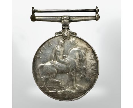 A First World War British War Medal named to Z/515 AB. R.E. Rowell Collingwood Battalion Royal Naval Division RNVR (Died 4th 