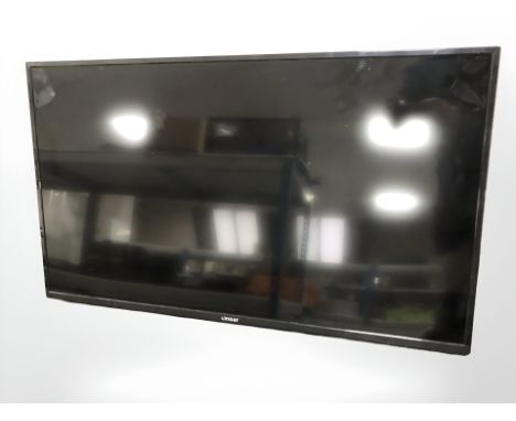 A Linsar 50" LED TV with wall mounting bracket, lead and remote, plus a Bush TV (small scratch to screen)