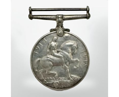 A First World War British War Medal named to 20-38 Pte. J. W. Kennedy Durham Light Infantry 