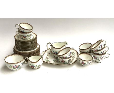 Coalport Pembroke pattern no. 6316 part tea service (af), 35 pieces 