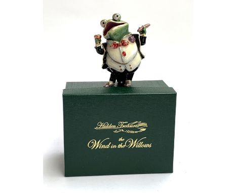 A Hidden Treasures Wind in the Willows enamel 'Toad' figurine, boxed, 9.5cmH 