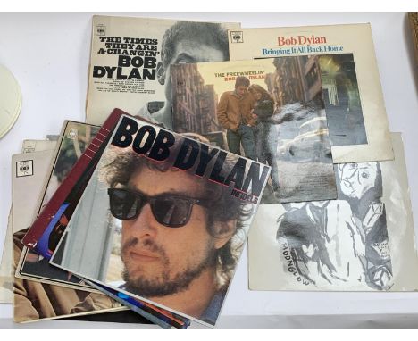 BOB DYLAN: 10 LPs in played, but sound general condition. (And a few others which have lost their sleeves.) 