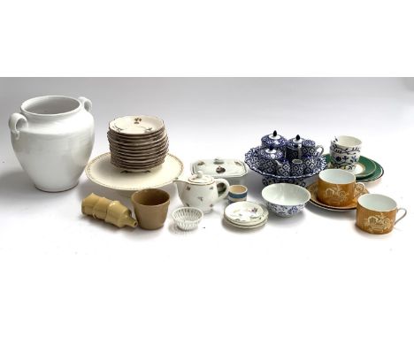 A mixed lot of ceramics to include Pierre Frey Limoges; Gustavsberg lidded jug; Royal Worcester pin dishes etc 