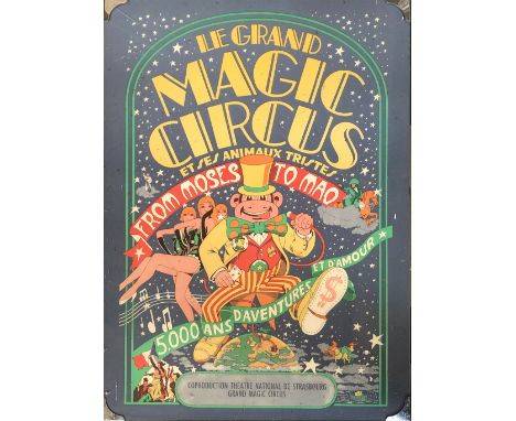 'Le Grand Magic Circus et ces Animaux Triste From Moses to Mao', original vintage advertising poster, 56x41cm 