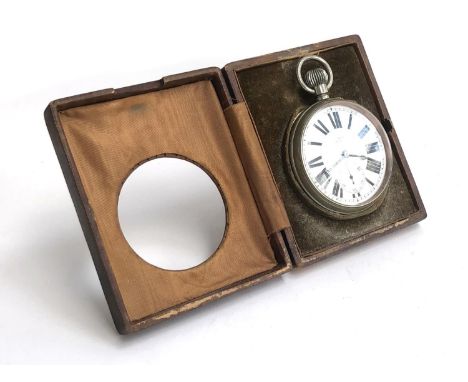 A large pocket watch, the white enamel dial with Roman numerals, outer minute track and subsidiary seconds, signed Vincent, W