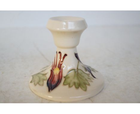 Moorcroft columbine candle stick 