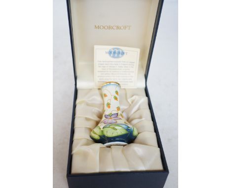 Moorcroft enamel miniature vase 