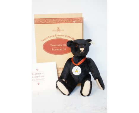 Steiff club edition 1912 bear with growler, box & coa 