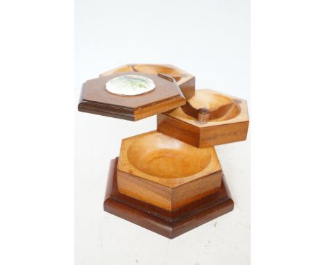 Very good quality nut holder with hand painted ceramic top