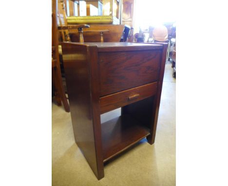 An Art Deco oak sewing box 