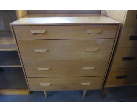 A Stag light oak chest of drawers 