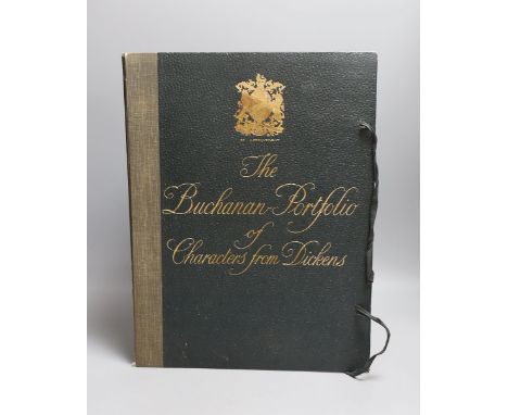 ° ° The Buchanan Portfolio of Characters from Dickens. title plate, portrait of the author and 13 other coloured plates (by F