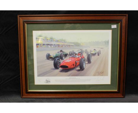 Tony Smith, British Greats, John Surtees World Champion 1964, signed 30cm x 42.5cm another by Anthony Danks, Silverstone 1967