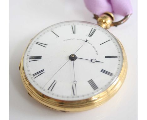 John Gray of Belfast - a late Victorian 18ct gold cased doctor's watch, having signed white enamel Roman dial, sweep seconds 