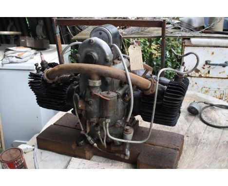 A circa 1919-1929 Coventry Victor flat twin 688cc motorcycle engine,Engine No.4031Fitted with EIC Magneto and Claudel Hobson 
