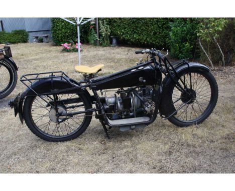 A 1921 ABC 398cc motorcycleRegistration No. EK1496Chassis No. 2741Engine No. 3387In black.This excellent example, designed by