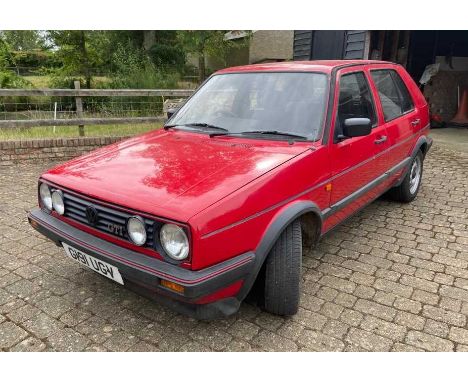 A 1989 Mk2 Volkswagen Golf GTI 5-door hatchback, 1781cc,Chassis No. WVWZZZ1GZKW833543Engine No. PB138923RedOdometer 134,041 m