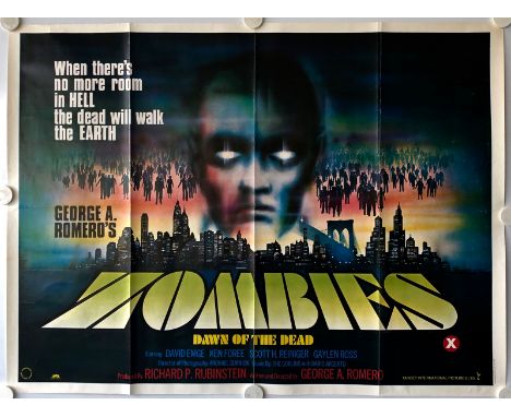 ZOMBIES: DAWN OF THE DEAD (1978) - British UK Quad film poster - George A. Romero cult zombie horror set in a deserted shoppi