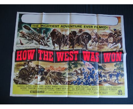 HOW THE WEST WAS WON (1962) UK Quad Film Poster - Stunning western artwork which suits perfectly the format of the quad poste