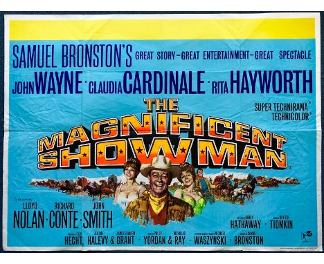 THE MAGNIFICENT SHOWMEN (1964) - British UK Quad film poster - JOHN WAYNE - (30" x 40" - 76 x 101.5 cm) - Folded (as issued) 