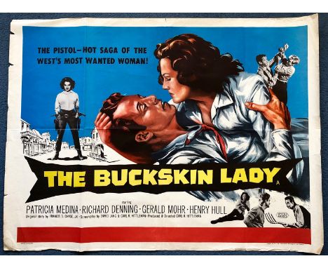 THE BUCKSKIN LADY (1957) - British UK Quad film poster - PATRICIA MEDINA - (30" x 40" - 76 x 101.5 cm) - Folded (as issued) -