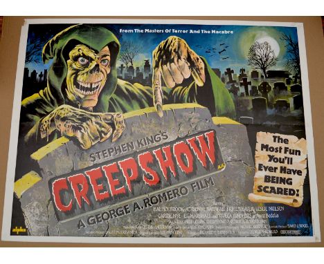 CREEP SHOW (1982) - UK Quad Film Poster (30" x 40" - 76 x 101.5 cm) – Folded - Very Good / slight tear top left and tape mark