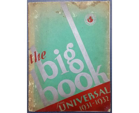 UNIVERSAL ‘BIG BOOK’ 1931-32 (1931). 14.5“ x 11” (37cm x 28cm) A 36 page campaign book created by the studio featuring promot