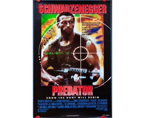 PREDATOR (1987) - US One Sheet film poster (Advance 'Soon the hunt will begin' Teaser) - (27" x 41" - 68.5 x 104 cm) - Arnold
