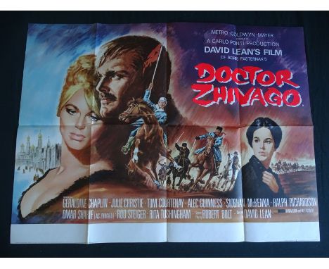 DR ZHIVAGO (1971 Reissue) UK Quad Film Poster - Artwork by Howard Terpning for this Omar Sharif / David Lean epic - Printed b